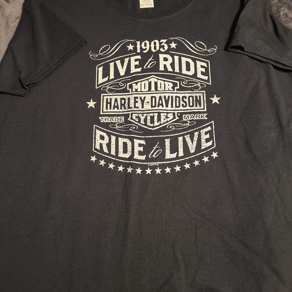 Black Harley Davidson t-shirt, women's 2XL
